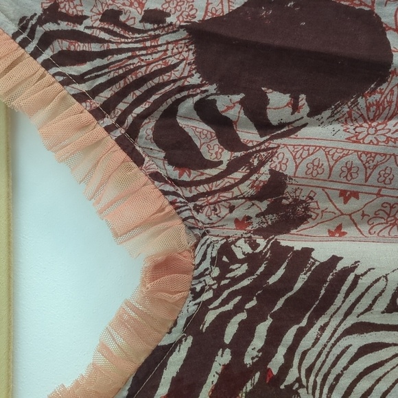 julie G. Y2K fit flare girly floral zebra sequin Sleeveless Dress - Multicolor M - Picture 10 of 11